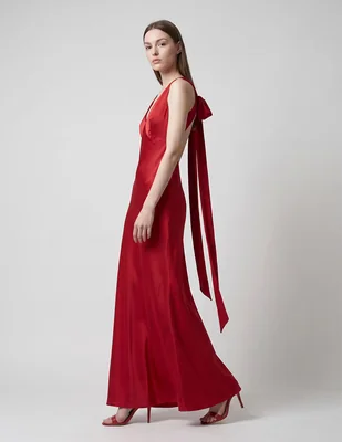 Vestido largo de fiesta eva brazzi escote profundo