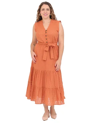 Vestido midi casual Duplan Petite para mujer