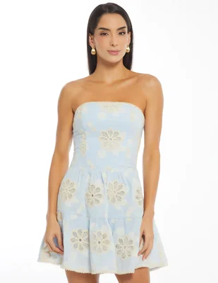 Vestido corto casual Studio F Encanto Floral para mujer