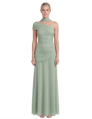 Vestido largo de fiesta Miranda Tess escote medio