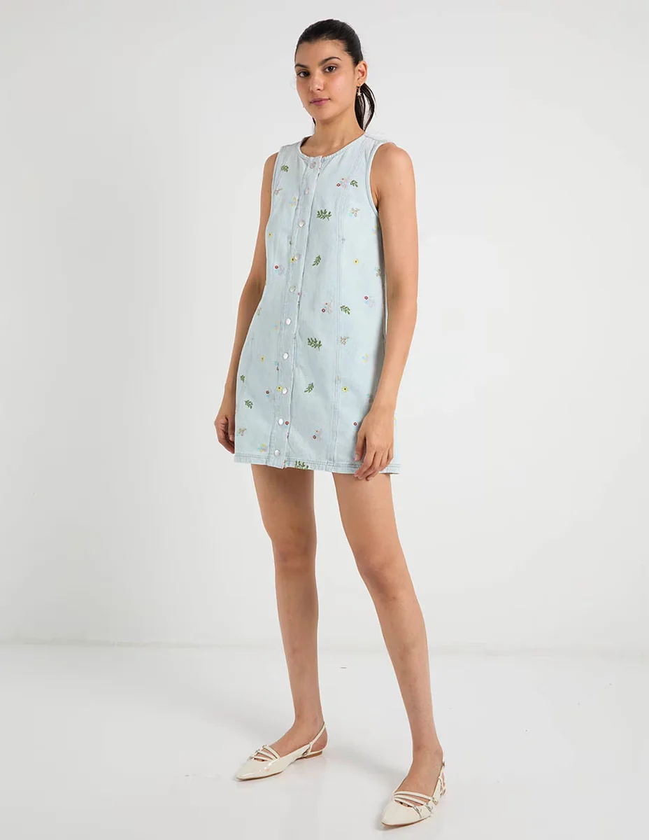 Vestido mini casual Coffee Bean para mujer