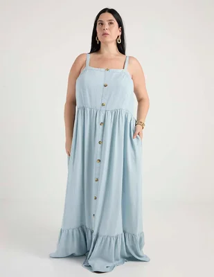 Vestido maxi casual The Pattern para mujer