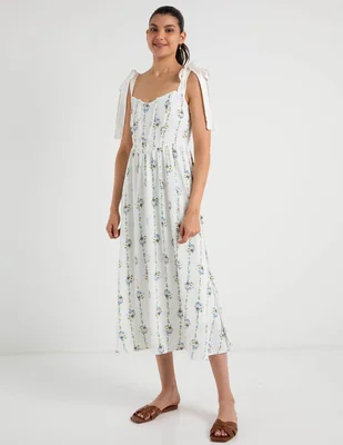 Vestido maxi casual coffee bean juniors para mujer