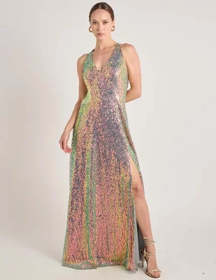 Vestido largo fiesta rue para mujer