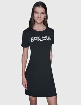 Vestido corto casual Karl Lagerfeld Paris para mujer