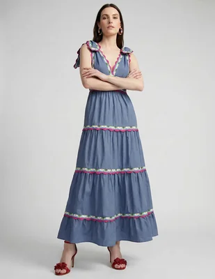 Vestido midi casual celia b para mujer