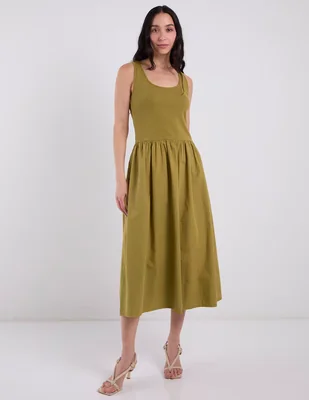 Vestido midi casual Indi & Cold para mujer