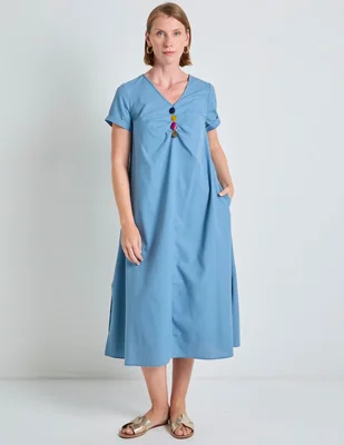 Vestido midi casual Lorenza Blau para mujer
