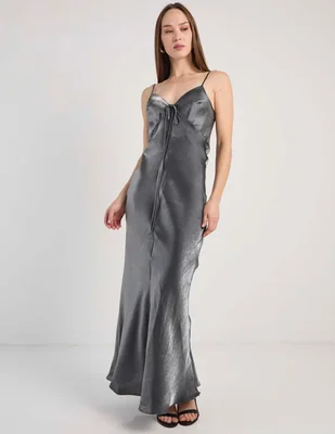 Vestido largo de fiesta topshop escote v