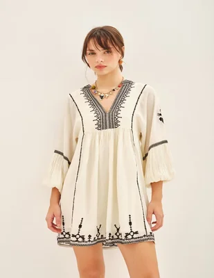 Vestido corto casual rapsodia para mujer