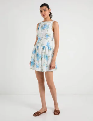 Vestido corto casual Coffee Bean para mujer
