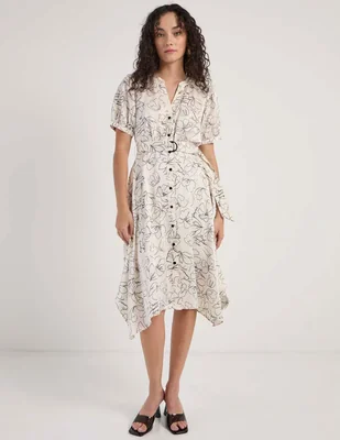 Vestido midi casual Karl Lagerfeld Paris para mujer