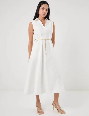 Vestido midi casual karl lagerfeld paris para mujer
