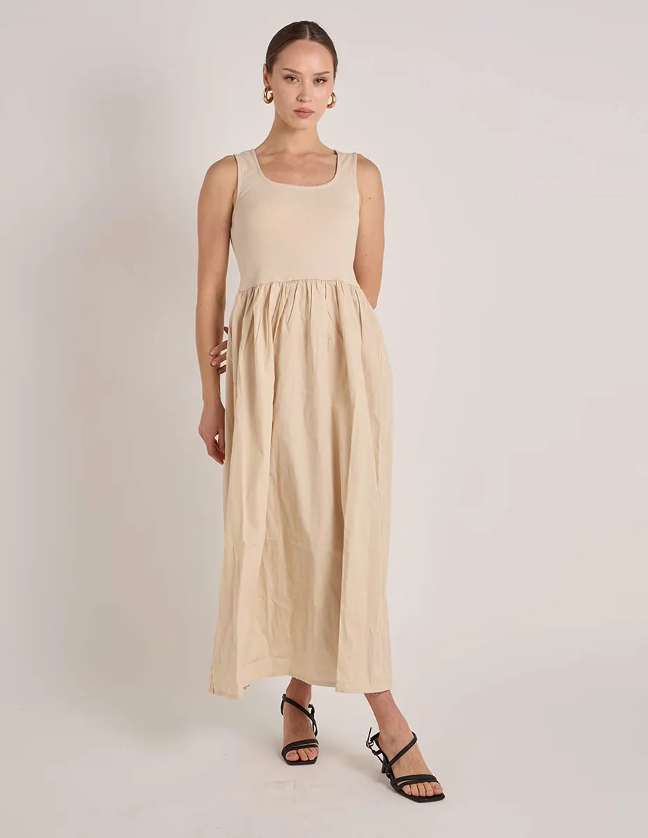 VESTIDO PIECES 17161267 LISO ALGODÓN