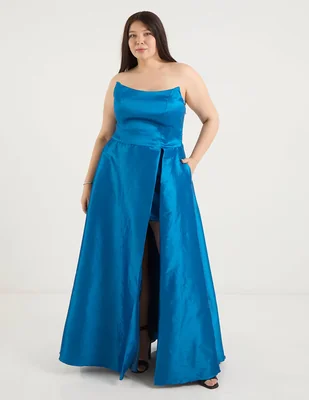 Vestido maxi de fiesta the pattern escote corazón