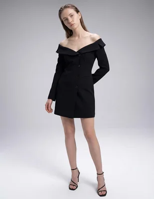 Vestido mini de fiesta pinko escote bardot