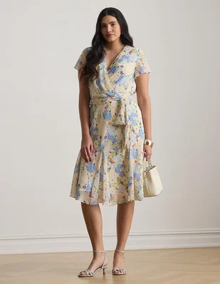 Vestido midi casual Lauren Plus para mujer