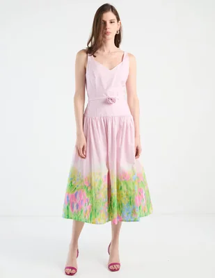 Vestido midi casual karl lagerfeld paris para mujer