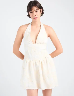 Vestido corto casual palmacea para mujer