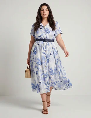 Vestido midi casual Davinchy para mujer