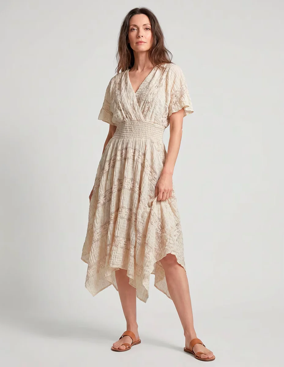 Vestido midi casual Rabbit para mujer