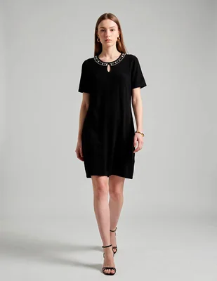 Vestido A La Rodilla Casual Karl Lagerfeld Paris Spring 26 Para Mujer