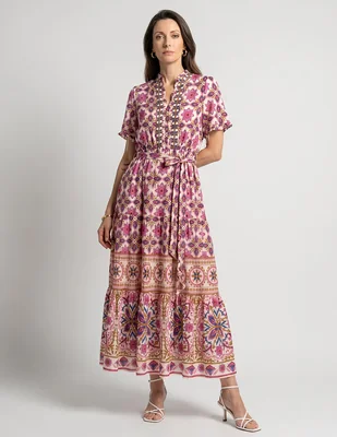 Vestido maxi casual London Times para mujer