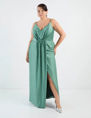Vestido maxi de fiesta The Pattern escote V