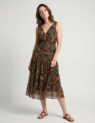 Vestido midi casual Connected Apparel para mujer