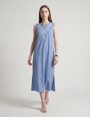 Vestido Maxi Casual Toscano Sin Familia Sin Colección Para Mujer