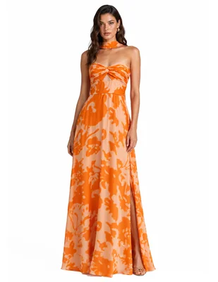 Vestido maxi de fiesta Eva Brazzi escote corazón