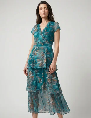 Vestido largo de fiesta Karen Olivier escote V