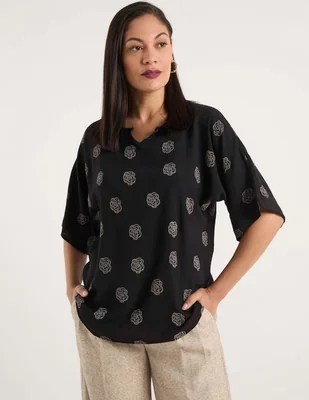 Blusa Morango manga al codo para mujer