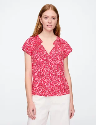 Blusa manga corta para mujer