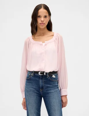 Blusa manga larga para mujer