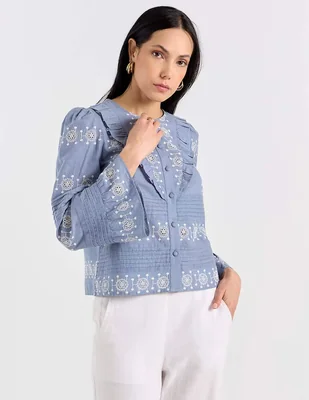 Blusa Petite Studio manga larga para mujer