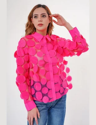 Blusa Look At Me manga larga para mujer