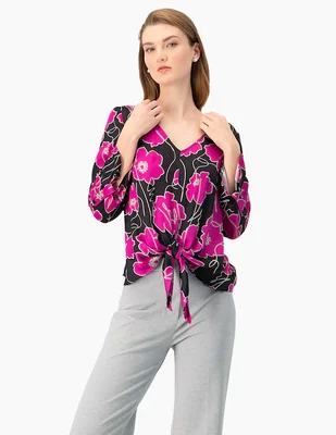 Blusa Ivonne manga 3/4 para mujer