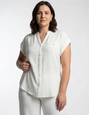 Blusa Davinchy Manga Corta Para Mujer
