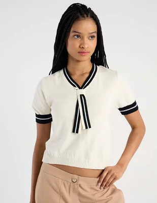 Blusa Coffee Bean manga corta para mujer