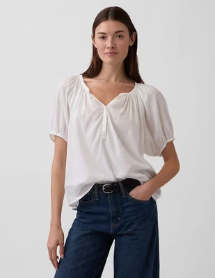 Blusa manga corta para mujer