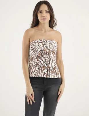 Top Map escote bardot