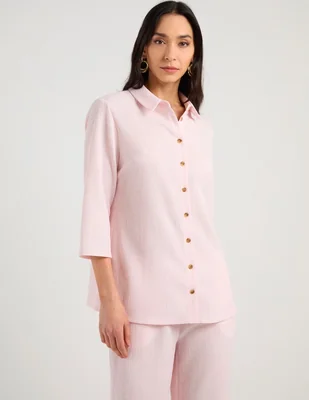 Blusa camisera Lieb manga 3/4 para mujer