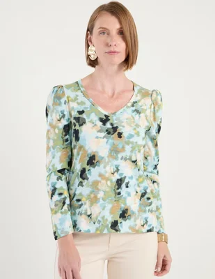 Blusa Chico's manga larga para mujer