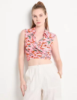 Top That's It cuello camisero escote medio