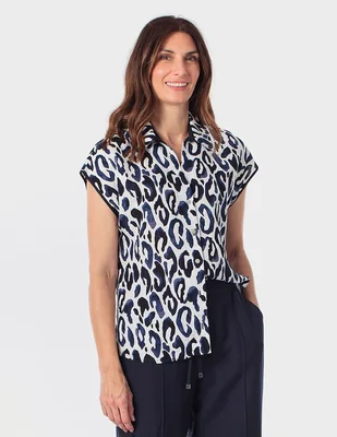 Blusa Punt Roma manga corta para mujer