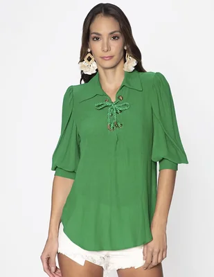 Blusa Studio F manga 3/4 para mujer