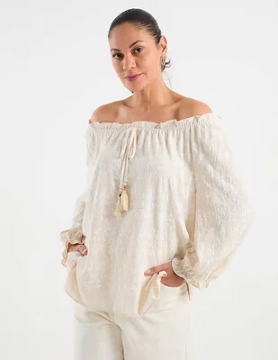 Blusa Lorenza Blau manga larga para mujer