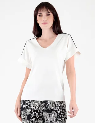 Blusa Margaret manga corta para mujer