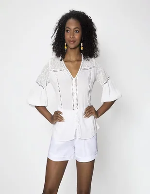 Blusa Studio F manga 3/4 para mujer